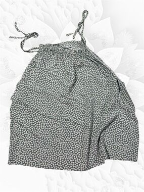 GAP Green Floral Mini Dress with White and Pink Flowers